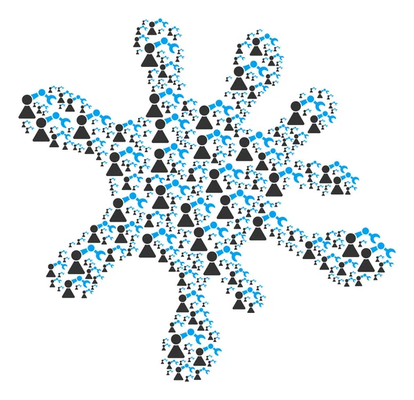 Robotik manipülatör simgeler spot kompozisyon