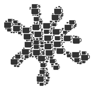 Çay Kupası simgeler spot kolaj