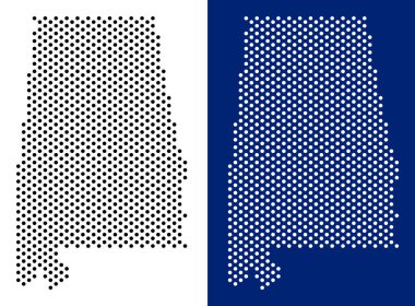 Nokta Alabama Eyalet harita