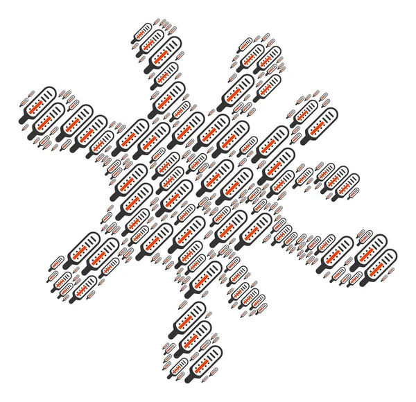 Şekil termometre simgeler leke