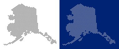 Noktalı Alaska harita