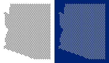 Noktalı Arizona Devlet harita