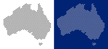 noktalı Avustralya harita