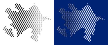 Noktalı Azerbaycan Haritası