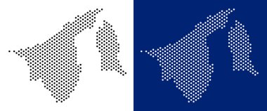 Noktalı Brunei harita