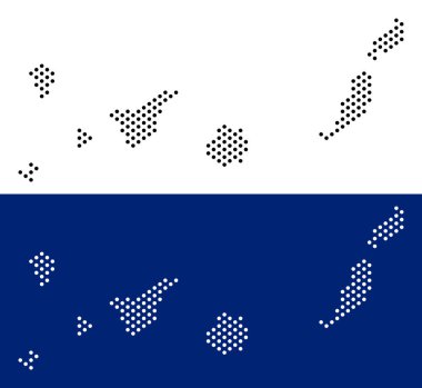 Noktalı canarinha İspanya Adaları Haritası