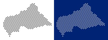 Noktalı Orta Afrika Cumhuriyeti harita