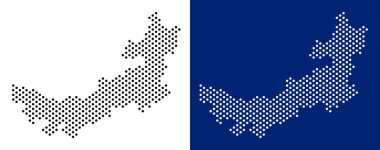 Noktalı Çin İç Moğolistan Haritası