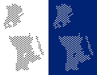 Noktalı Çin Makao Haritası