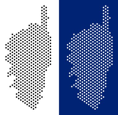 Nokta Korsika Fransa ada Haritası