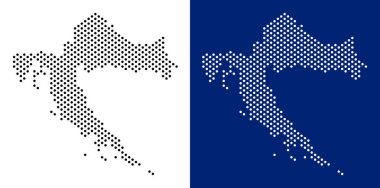 Noktalı Hırvatistan Haritası