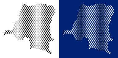 Noktalı Demokratik Cumhuriyeti Kongo Haritası