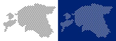 Noktalı Estonya Haritası