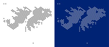 Noktalı Falkland Adaları Haritası