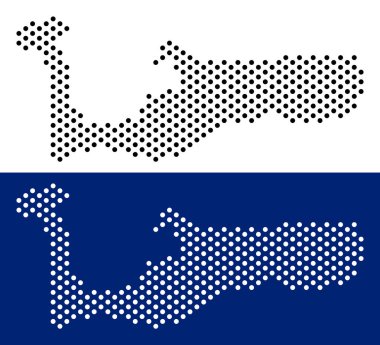 Noktalı Grand Cayman Adaları'ndaki harita