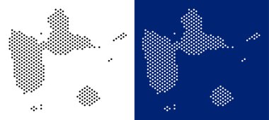 Noktalı Guadeloupe harita