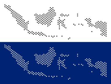 Noktalı Endonezya Haritası