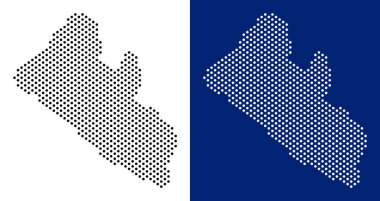 Noktalı Liberya Haritası