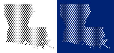 Nokta Louisiana devlet harita