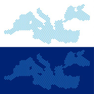 Noktalı Akdeniz harita