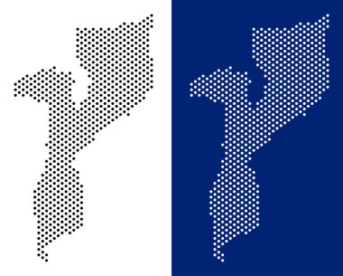 Noktalı Mozambik Haritası