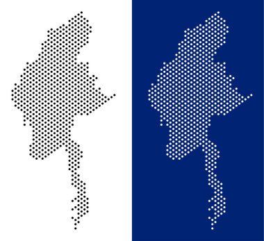 Noktalı Myanmar Haritası