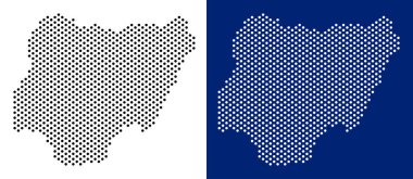 Noktalı Nijerya Haritası