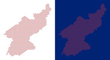 Noktalı Kuzey Kore Haritası