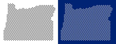 Noktalı Oregon State harita