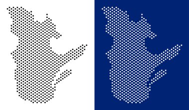 Nokta Quebec eyaleti harita