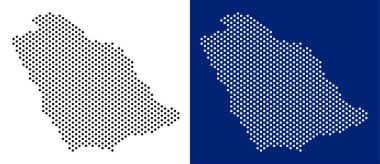 Noktalı Suudi Arabistan harita