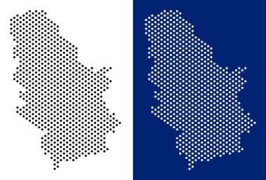 Noktalı Sırbistan harita