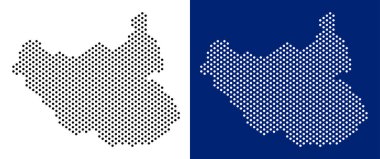 Noktalı Güney Sudan Haritası