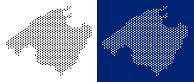 Noktalı İspanya Mallorca ada Haritası