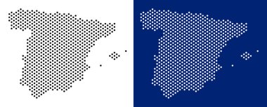 Noktalı İspanya harita