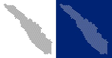 Noktalı Sumatra Adası Haritası