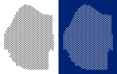 Noktalı Svaziland Haritası