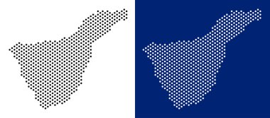 Noktalı Tenerife İspanya ada Haritası