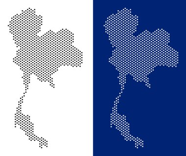 noktalı Tayland Haritası