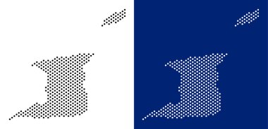 Noktalı Trinidad ve Tobago Haritası