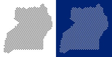 Noktalı Uganda Haritası