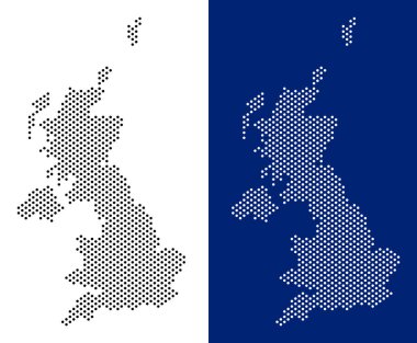 Noktalı İngiltere harita