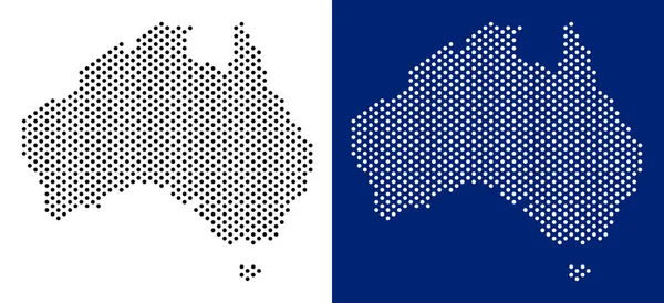 noktalı Avustralya harita