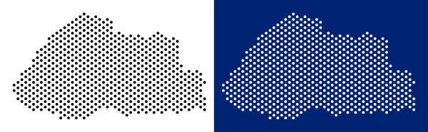 Noktalı Bhutan Haritası