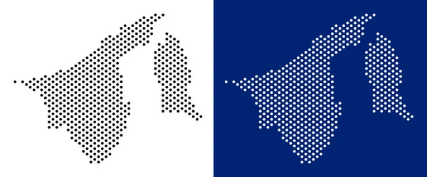 Noktalı Brunei harita