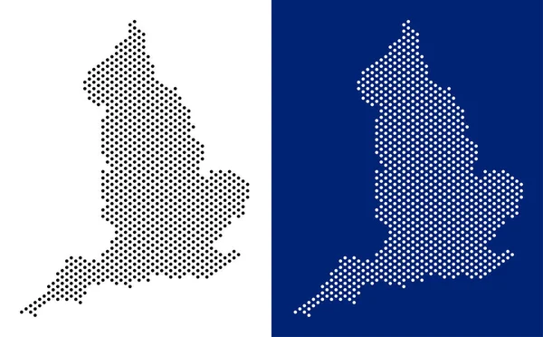 Mapa pontilhado da Inglaterra — Vetor de Stock