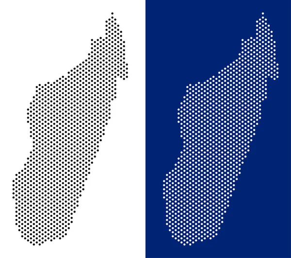 Noktalı Madagaskar Adası Haritası