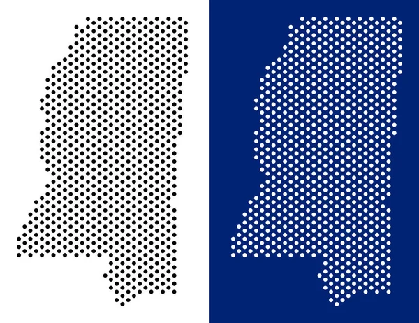 Noktalı Mississippi devlet harita