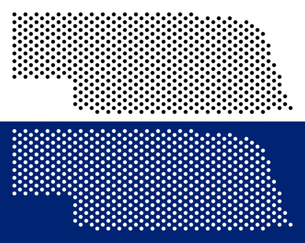 Noktalı Nebraska eyalet harita