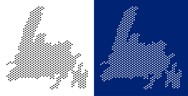 Noktalı Newfoundland Adası Haritası